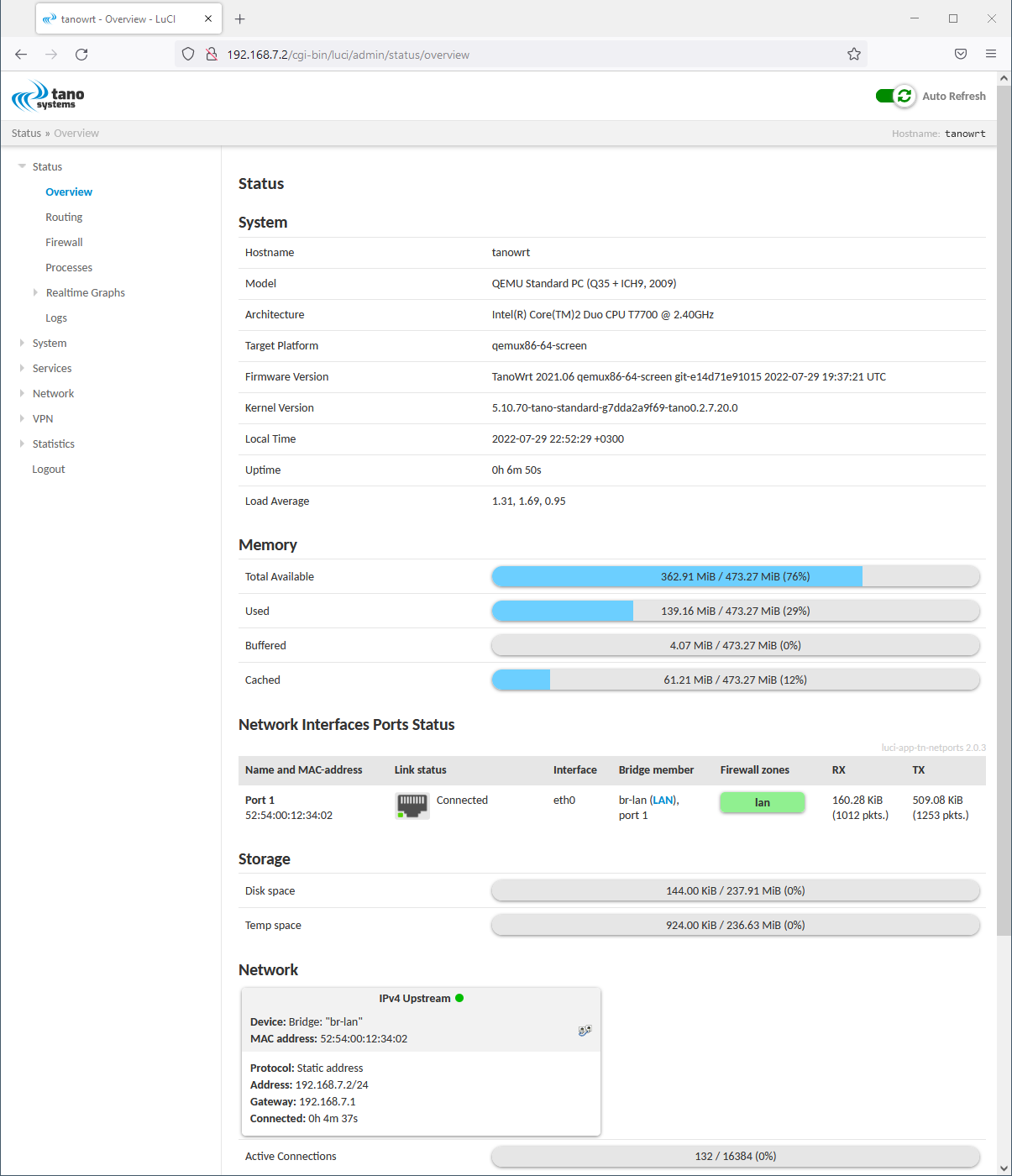 1 x86 Virtual Machines — TanoWrt Embedded Linux Distibution master ...